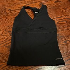 Bebe Black V-Neck Tank Top